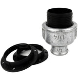 E27 thermoplastic socket kit on 1/2'' (15x21mm) female galvanized cast iron fitting
