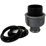 E27 thermoplastic socket kit on 1/2'' (15x21mm) female Eco black cast iron fitting