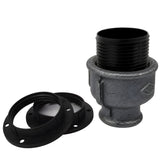 E27 thermoplastic socket kit on female Eco black cast iron fitting