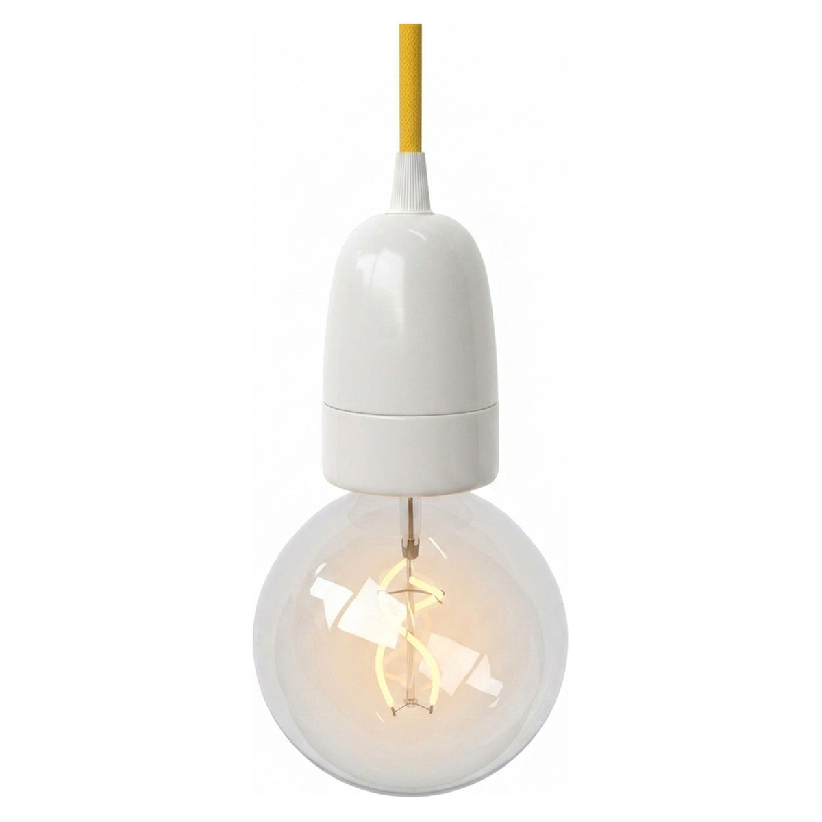 E40 porcelain socket — White