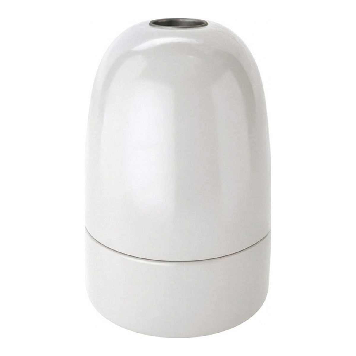 E40 porcelain socket — White