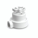 Porcelain two-way switch with a knob and base kit — White / White / 1 conduit entry