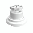 Porcelain two-way switch with a knob and base kit — White / White / Flat Ø 100 mm