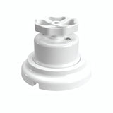 Porcelain two-way switch with a knob and base kit — White / White / Flat Ø 100 mm