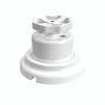 Porcelain two-way switch with a knob and base kit — White / White / Flat Ø 100 mm