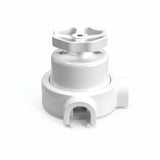 Porcelain two-way switch with a knob and base kit — White / White / 2 conduit entries