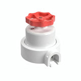 Porcelain two-way switch with a knob and base kit — White / Red / 1 conduit entry