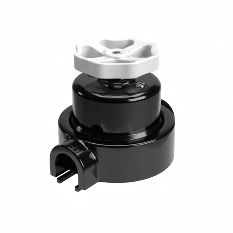 Porcelain two-way switch with a knob and base kit — Black / White / 1 conduit entry