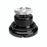 Porcelain two-way switch with a knob and base kit — Black / White / Flat Ø 100 mm