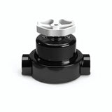 Porcelain two-way switch with a knob and base kit — Black / White / 2 conduit entries in line