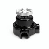 Porcelain two-way switch with a knob and base kit — Black / White / 2 conduit entries