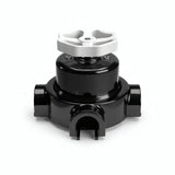 Porcelain two-way switch with a knob and base kit — Black / White / 3 conduit entries