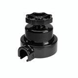 Porcelain two-way switch with a knob and base kit — Black / Black / 1 conduit entry