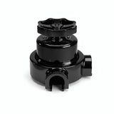 Porcelain two-way switch with a knob and base kit — Black / Black / 2 conduit entries