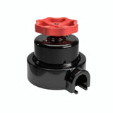 Porcelain two-way switch with a knob and base kit — Black / Red / 1 conduit entry
