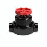 Porcelain two-way switch with a knob and base kit — Black / Red / 2 conduit entries in line