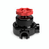 Porcelain two-way switch with a knob and base kit — Black / Red / 2 conduit entries