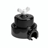 Porcelain two-way switch with a butterfly nut and base kit — Black / White / 1 conduit entry
