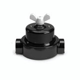 Porcelain two-way switch with a butterfly nut and base kit — Black / White / 2 conduit entries in line