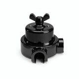 Porcelain two-way switch with a butterfly nut and base kit — Black / Black / 2 conduit entries