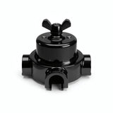 Porcelain two-way switch with a butterfly nut and base kit — Black / Black / 3 conduit entries