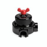 Porcelain two-way switch with a butterfly nut and base kit — Black / Red / 2 conduit entries