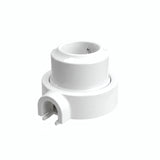 Porcelain wall socket and base kit — French 2P+T 16 A / White / 1 conduit entry