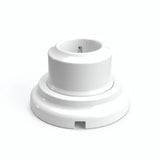 Porcelain wall socket and base kit — French 2P+T 16 A / White / Flat Ø 100 mm