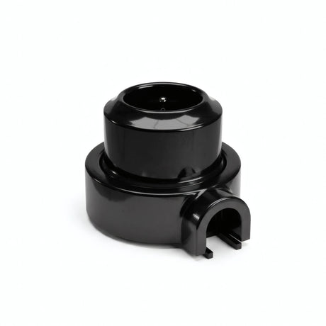 Porcelain wall socket and base kit — French 2P+T 16 A / Black / 1 conduit entry