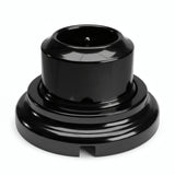 Porcelain wall socket and base kit — French 2P+T 16 A / Black / Flat Ø 100 mm