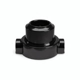 Porcelain wall socket and base kit — French 2P+T 16 A / Black / 2 conduit entries in line