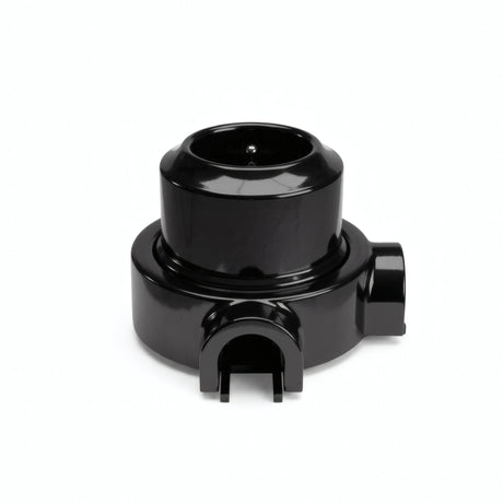 Porcelain wall socket and base kit — French 2P+T 16 A / Black / 2 conduit entries