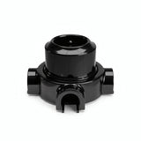 Porcelain wall socket and base kit — French 2P+T 16 A / Black / 3 conduit entries