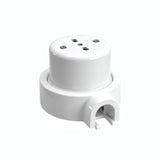 Porcelain wall socket and base kit — Italian 2P+T 10/16 A / White / 1 conduit entry