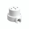 Porcelain wall socket and base kit — Italian 2P+T 10/16 A / White / 1 conduit entry