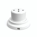 Porcelain wall socket and base kit — Italian 2P+T 10/16 A / White / Flat Ø 100 mm