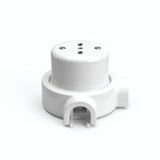 Porcelain wall socket and base kit — Italian 2P+T 10/16 A / White / 2 conduit entries