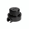 Porcelain wall socket and base kit — Italian 2P+T 10/16 A / Black / 1 conduit entry
