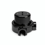 Porcelain wall socket and base kit — Italian 2P+T 10/16 A / Black / 2 conduit entries
