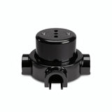 Porcelain wall socket and base kit — Italian 2P+T 10/16 A / Black / 3 conduit entries