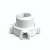 Porcelain wall socket and base kit — Schuko 2P+T 16 A / White / 3 conduit entries
