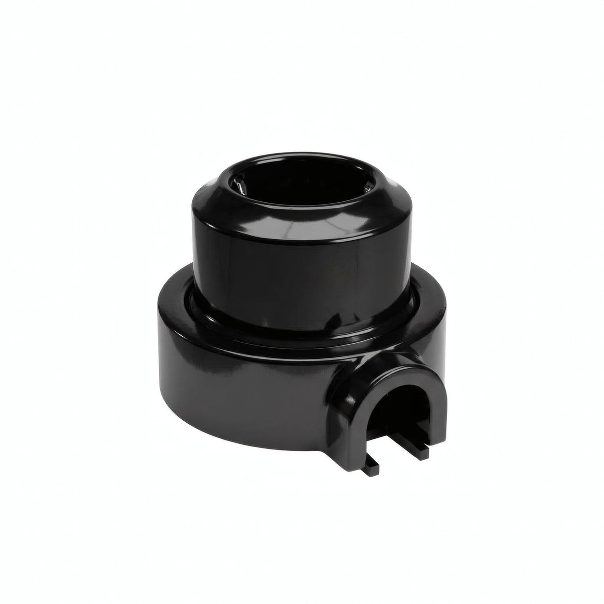 Porcelain wall socket and base kit — Schuko 2P+T 16 A / Black / 1 conduit entry
