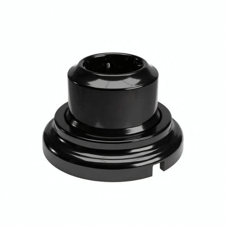 Porcelain wall socket and base kit — Schuko 2P+T 16 A / Black / Flat Ø 100 mm