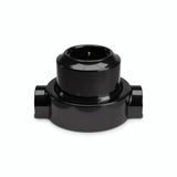 Porcelain wall socket and base kit — Schuko 2P+T 16 A / Black / 2 conduit entries in line