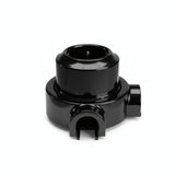Porcelain wall socket and base kit — Schuko 2P+T 16 A / Black / 2 conduit entries