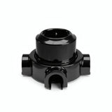 Porcelain wall socket and base kit — Schuko 2P+T 16 A / Black / 3 conduit entries