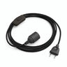Plain fabric cable pendant light, charcoal black cotton, E27 socket