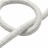 Close-up of the plain fabric cable, flecked white linen