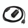 Plug-in mini GU10 spotlight, black finish