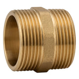 Male-to-male equal nipple in CW617N brass BSP - front view